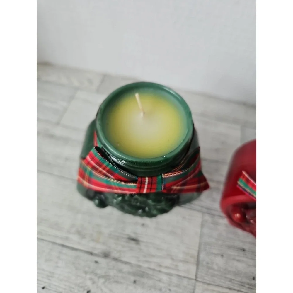 Handcrafted Keepsake Christmas Candles Night Before Xmas Vintage 1990 Santa Deco